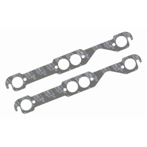 CHEVROLET 1955-1996 262/400 PAIRE DE JOINTS D'ÉCHAPPEMENT ultra-seal exhaust gasket small block round ports Chevy Mr Gasket 5907