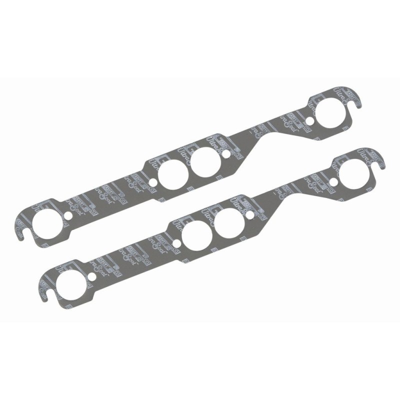 CHEVROLET 1955-1996 262/400 PAIRE DE JOINTS D'ÉCHAPPEMENT ultra-seal exhaust gasket small block round ports Chevy Mr Gasket 5907