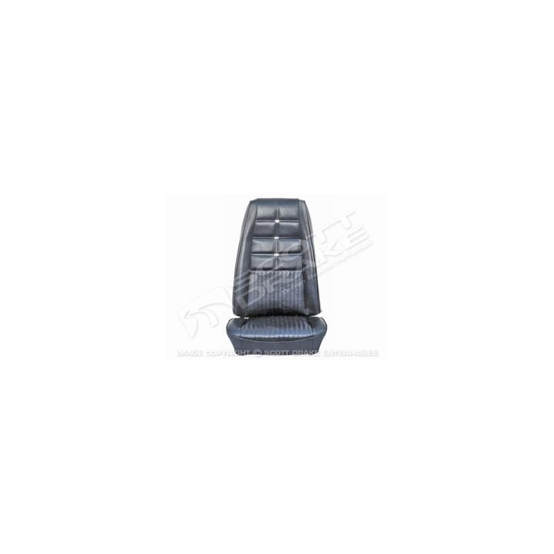 FORD MUSTANG 1969 DELUXE PAIRE DE COUVRE SIEGES AVANT NOIR Deluxe Front Bucket seat upholstery pair black SCOTT DRAKE 69-D-BUCK