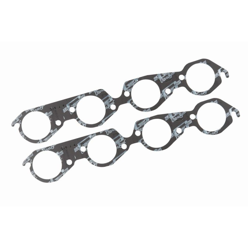 CHEVROLET 1965-1990 396/454 PAIRE DE JOINTS D'ÉCHAPPEMENT ultra-seal exhaust gasket big block round ports Chevy Mr Gasket 5914