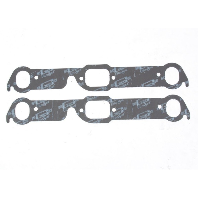 PONTIAC 1965-1976 V8 326/455 PAIRE DE JOINTS D'ÉCHAPPEMENT ultra-seal exhaust gaskets oval ports pontiac Mr Gasket 5920