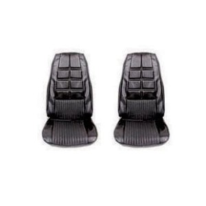 FORD MUSTANG 1970 DELUXE PAIRE DE COUVRE SIEGES AVANT NOIR Deluxe Front Bucket seat upholstery pair black SCOTT DRAKE 70-D-BUCK