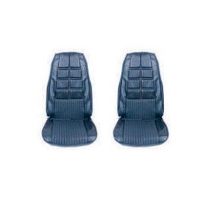 FORD MUSTANG 1970 DELUXE PAIRE DE COUVRE SIEGES AVANT BLEU Deluxe Front Bucket seat upholstery pair blue SCOTT DRAKE 70-D-BUCK-B