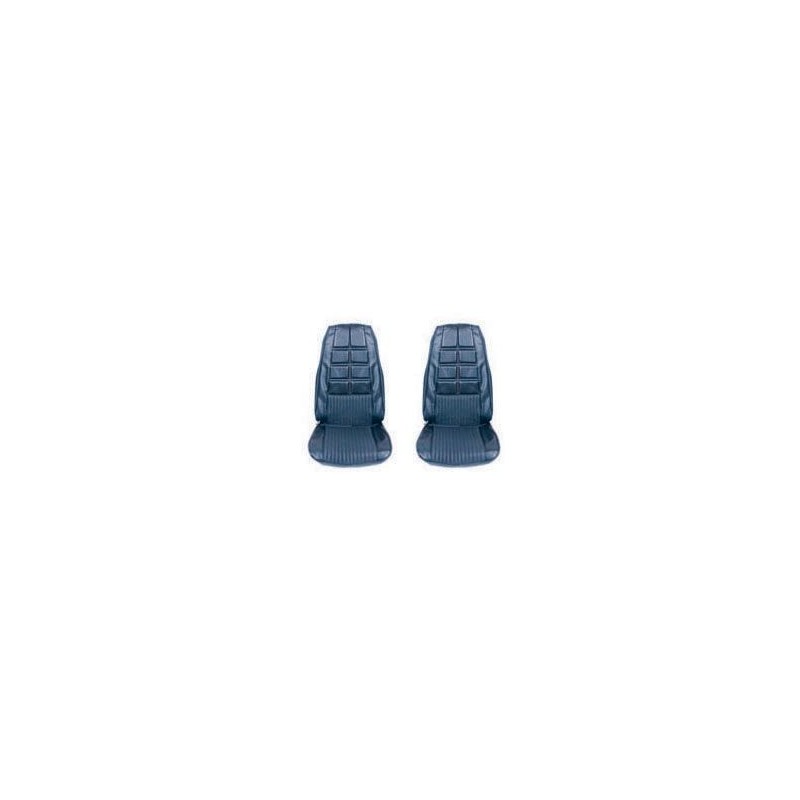 FORD MUSTANG 1970 DELUXE PAIRE DE COUVRE SIEGES AVANT BLEU Deluxe Front Bucket seat upholstery pair blue SCOTT DRAKE 70-D-BUCK-B
