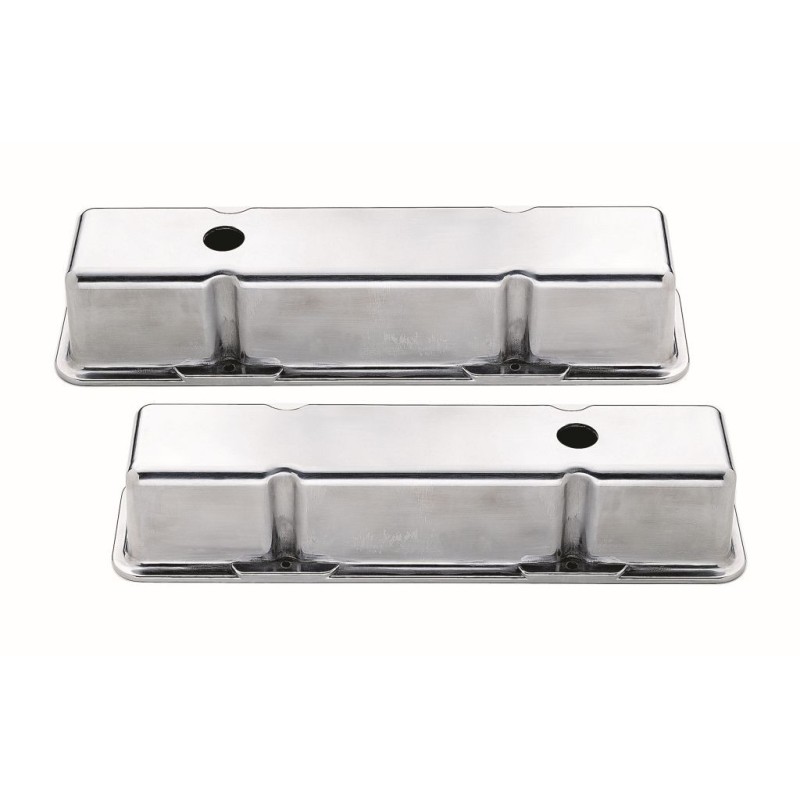 CHEVROLET SMALL BLOCK 1958-1985 PAIRE DE CACHE CULBULTEURS aluminium valve cover TALL Mr Gasket 6854