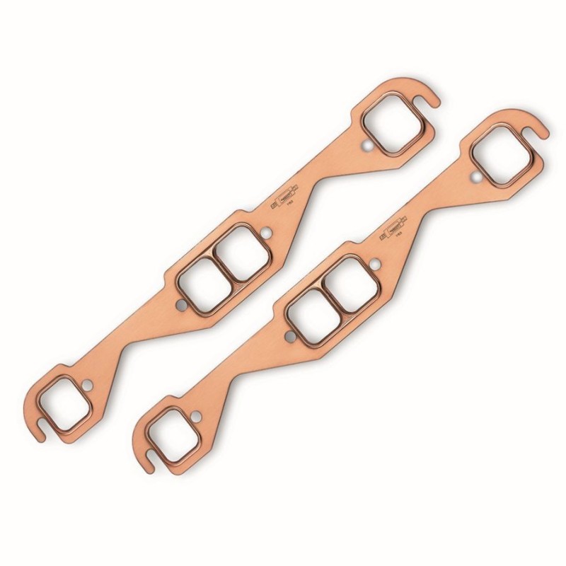 CHEVROLET 1955-1996 262/400 PAIRE DE JOINTS D'ÉCHAPPEMENT CUIVRE copper exhaust gaskets small block gen I chevy Mr Gasket 7153
