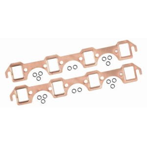 FORD 1962-1991 289/351W PAIRE DE JOINTS D'ÉCHAPPEMENT CUIVRE copper exhaust gaskets small block rectangular ports ford Mr Gasket