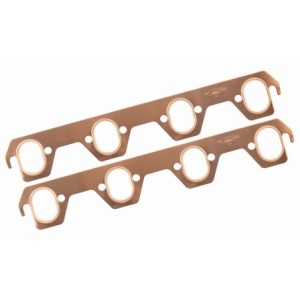 FORD 1987-1995 V8 302/351W PAIRE DE JOINTS D'ÉCHAPPEMENT CUIVRE copper exhaust gaskets small block oval ports ford Mr Gasket 716