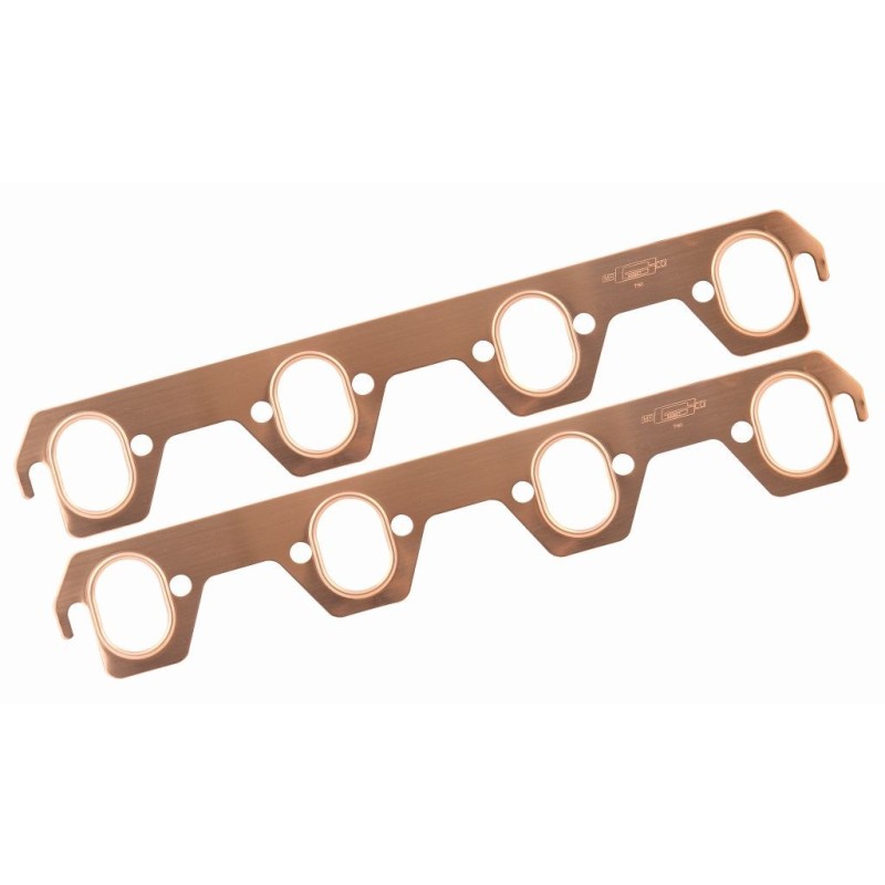 FORD 1987-1995 V8 302/351W PAIRE DE JOINTS D'ÉCHAPPEMENT CUIVRE copper exhaust gaskets small block oval ports ford Mr Gasket 716