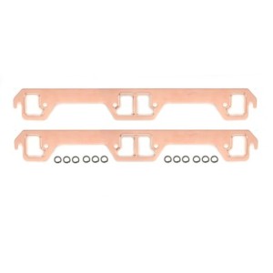 AMERICAN MOTORS 1970-1979 V8 304/360/390/401 PAIRE DE JOINTS D'ÉCHAPPEMENT CUIVRE copper exhaust gaskets dogleg ports amc Mr Gas