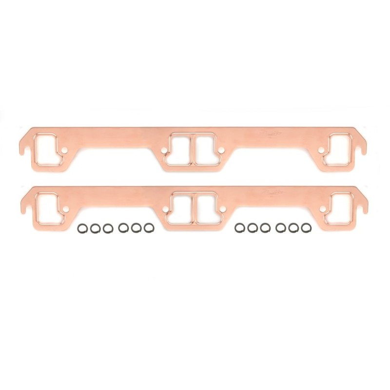 AMERICAN MOTORS 1970-1979 V8 304/360/390/401 PAIRE DE JOINTS D'ÉCHAPPEMENT CUIVRE copper exhaust gaskets dogleg ports amc Mr Gas