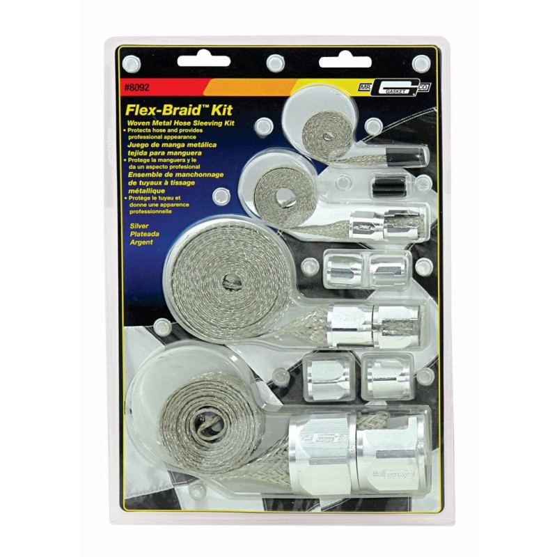 KIT TUYAU BRAIDED HOSE SLEEVE KIT-SILV Mr Gasket 8092