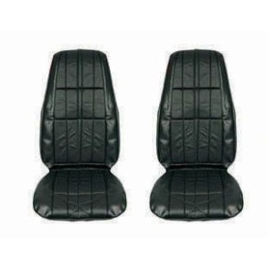 FORD MUSTANG 1971 DELUXE PAIRE DE COUVRE SIEGES AVANT NOIR Deluxe Front Bucket seat upholstery pair black SCOTT DRAKE 71-D-BUCK