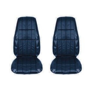 FORD MUSTANG 1971 DELUXE PAIRE DE COUVRE SIEGES AVANT BLEU Deluxe Front Bucket seat upholstery pair blue SCOTT DRAKE 71-D-BUCK-B