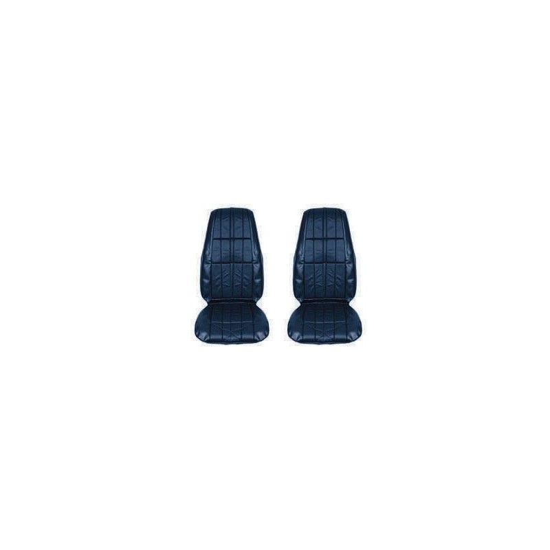FORD MUSTANG 1971 DELUXE PAIRE DE COUVRE SIEGES AVANT BLEU Deluxe Front Bucket seat upholstery pair blue SCOTT DRAKE 71-D-BUCK-B