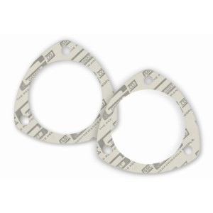 76.2mm (3 pouces) LOT DE 2 JOINTS DE COLLECTEUR TRIANGULAIRE 3 TROUS collector gaskets 2 pieces 3 inch Mr Gasket 1204C