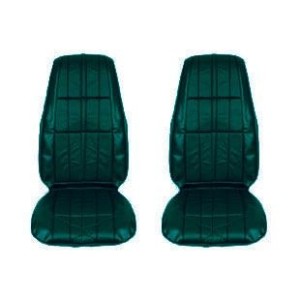 FORD MUSTANG 1972 DELUXE PAIRE DE COUVRE SIEGES AVANT VERT Deluxe Front Bucket seat upholstery pair green SCOTT DRAKE 72-D-BUCK