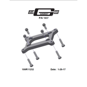 ADAPTATEUR carburetor adapter 2BBL TO 2BBL Mr Gasket 1937MRG