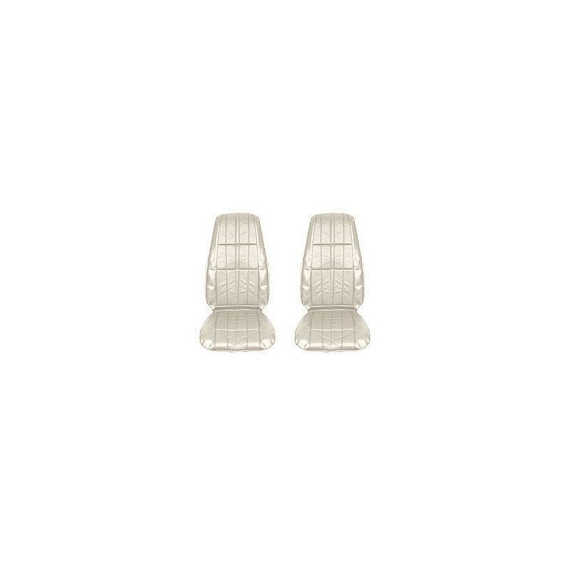 FORD MUSTANG 1972 DELUXE PAIRE DE COUVRE SIEGES AVANT BLANC Deluxe Front Bucket seat upholstery pair White SCOTT DRAKE 72-D-BUCK