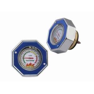13 PSI BOUCHON DE RADIATEUR AVEC JAUGE INTÉGRÉE THERMOCAP BLUE Mr Gasket 2470B