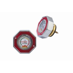 13 PSI BOUCHON DE RADIATEUR AVEC JAUGE INTÉGRÉE THERMOCAP RED Mr Gasket 2470R
