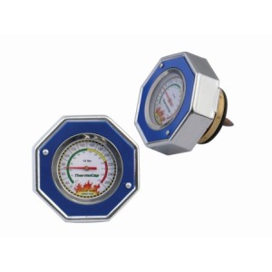 16 PSI BOUCHON DE RADIATEUR AVEC JAUGE INTÉGRÉE THERMOCAP BLUE Mr Gasket 2471B