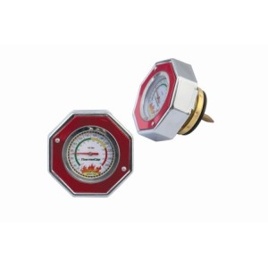 16 PSI BOUCHON DE RADIATEUR AVEC JAUGE INTÉGRÉE THERMOCAP RED Mr Gasket 2471R