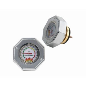 16 PSI BOUCHON DE RADIATEUR AVEC JAUGE INTÉGRÉE THERMOCAP SLVR Mr Gasket 2471S