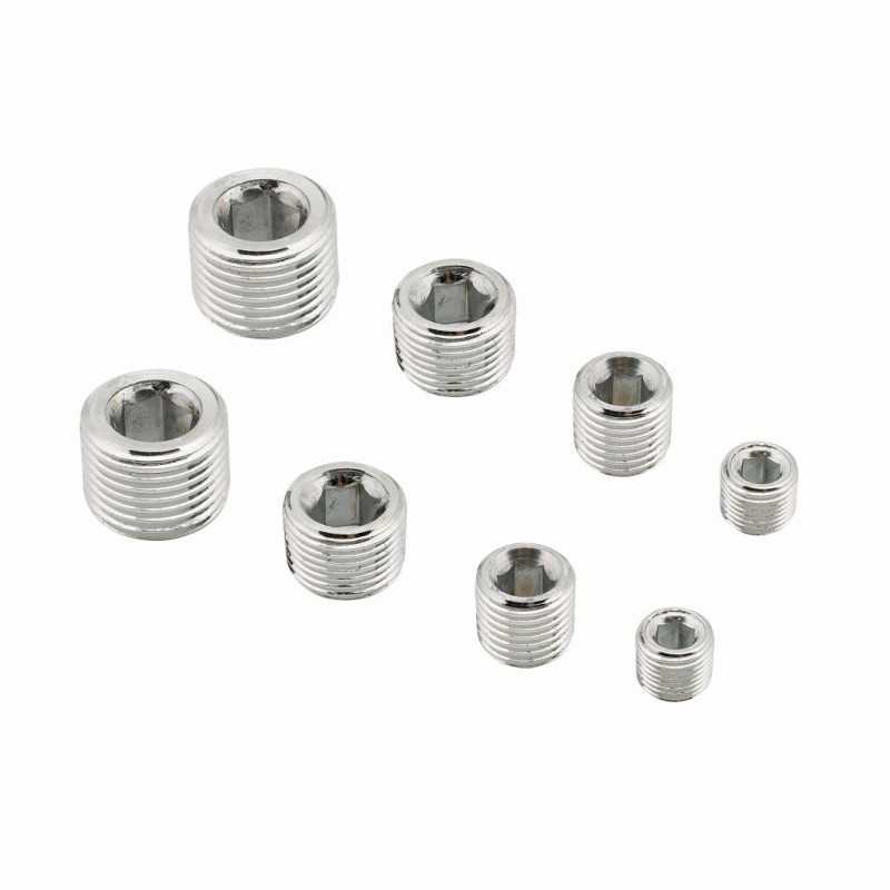 CHROME PIPE PLUG SET 8 PC Mr Gasket 6352G