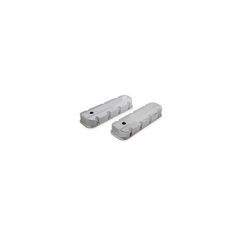CHEVROLET V8 BBC 396 402 427 454 PAIRE DE CACHE CULBUTEURS ALUMINIUM V/C NATURAL THICK RAIL Mr Gasket 6830G
