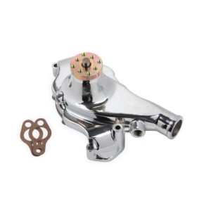 CHEVROLET SMALL BLOCK POMPE A EAU ALUMINIUM WATER PUMP-ALUM CHROME SBC SHORT (55-71) Mr Gasket 7014G