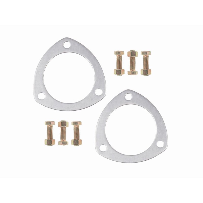 76.2mm (3 pouces) LOT DE 2 JOINTS DE COLLECTEURS ALUMINIUM 3 TROUS + VISSERIE Aluminum Collector Gaskets Mr Gasket 7421G