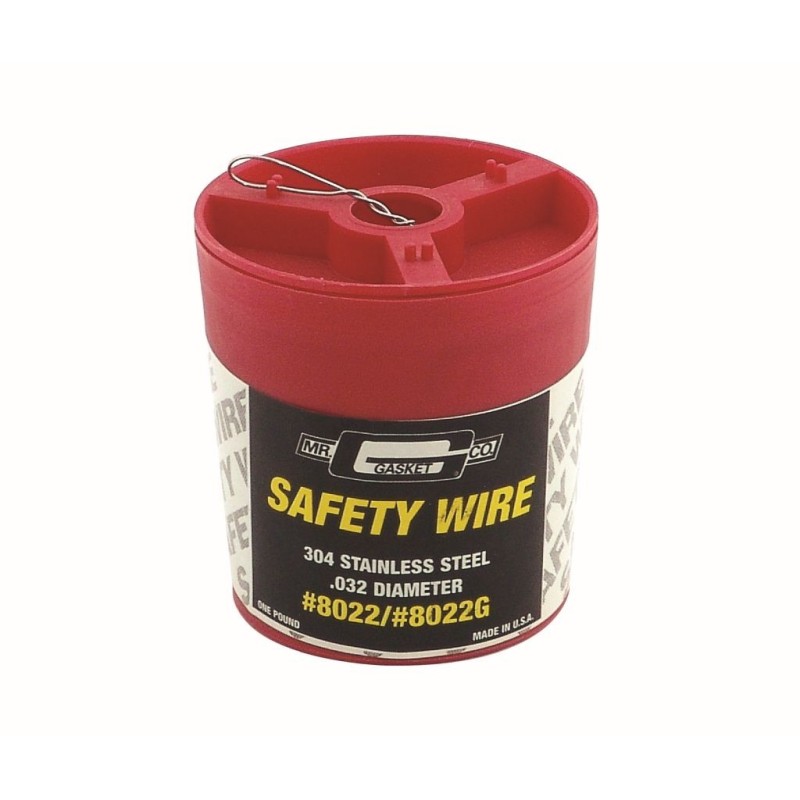 SAFETY LOCK WIRE 304SS 1LB CAN Mr Gasket 8022G