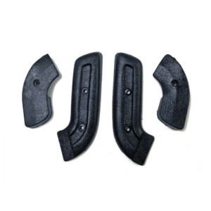 FORD MUSTANG 1968-1970 HABILLAGE CACHE CHARNIERE DE SIEGE Seat Hinge Covers Black SCOTT DRAKE C8AZ-6561692-5B