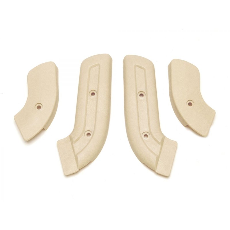 FORD MUSTANG 1968-1970 HABILLAGE CACHE CHARNIERE DE SIEGE seat side hinge cover neutral 4pc set SCOTT DRAKE C8AZ-6561692/5N