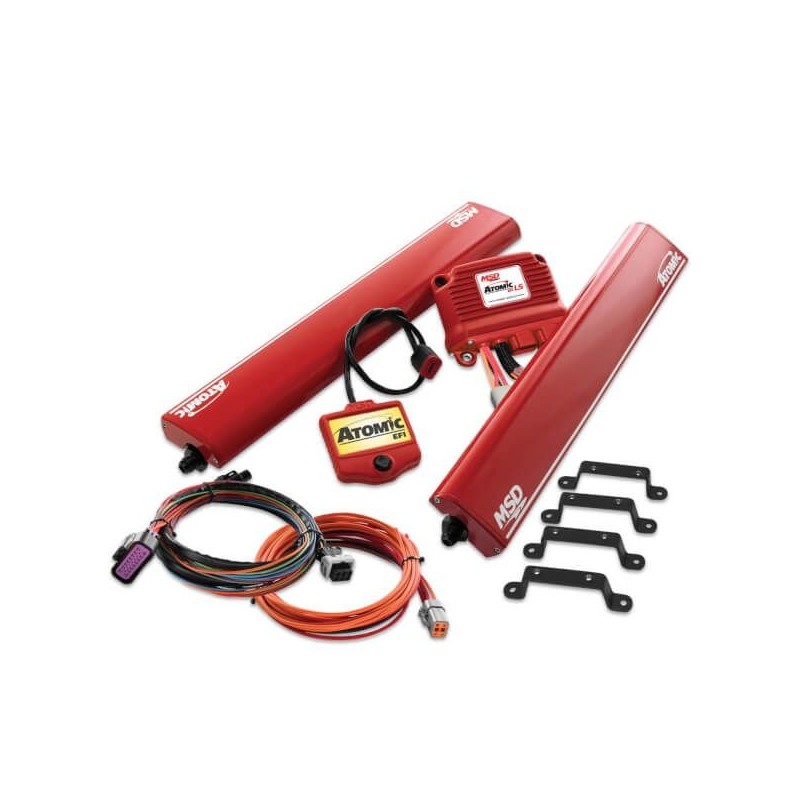 Atomic LS EFI Truck Kit 3Bolt Intake Red MSD 2957