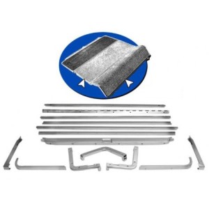 FORD MUSTANG 1965-1968 FASTBACK CHROMES DE BANQUETTE ARRIERE RABATTABLE Rear Seat Molding SCOTT DRAKE C5ZZ-63130A18-K M3507