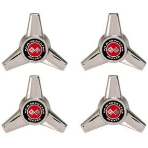 FORD MUSTANG 1969-1973 JEUX DE 4 CAPS CACHE MOYEU DE JANTES POUR MAGNUM 500 AVEC TROU CENTRAL EN 2-1/8 POUCES spinner SCOTT DRAK