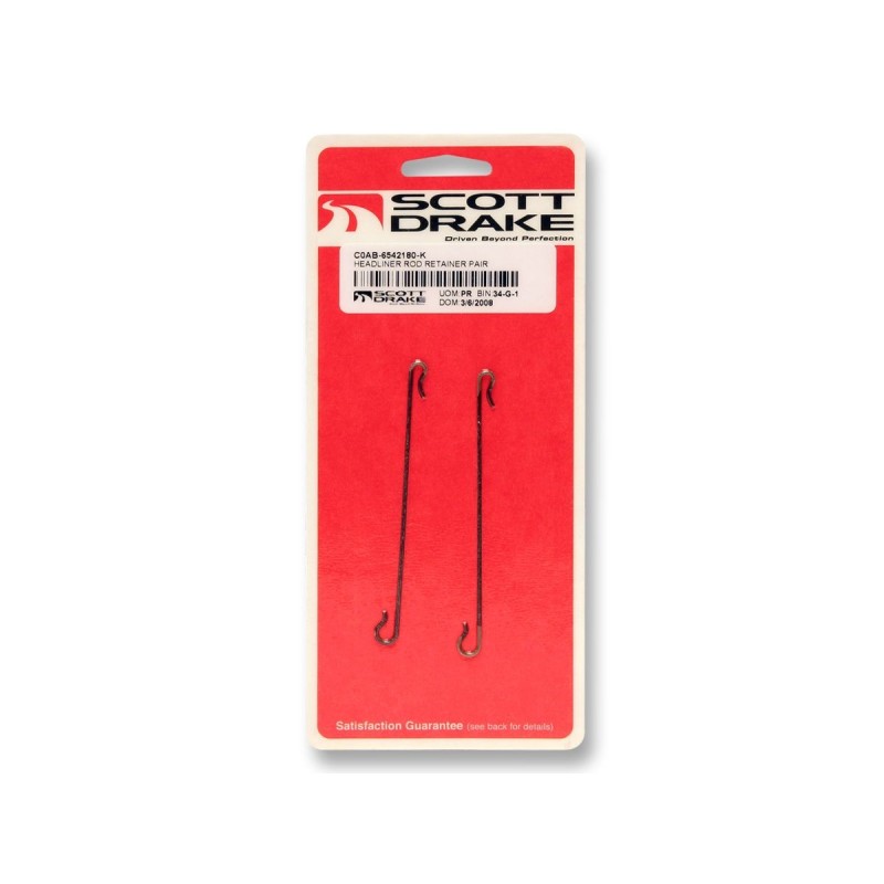 FORD MUSTANG 1964-1968 COUPE CIEL DE TOIT Headliner Rod Retainers Pair SCOTT DRAKE C0AB-6542180-K