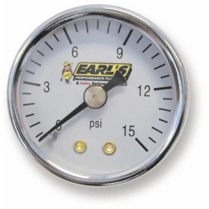 15 PSI FUEL PRESSURE GAUGE Earls 100195ERL