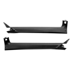 FORD MUSTANG 1969-1970 SPORTSROOF FASTBACK PAIRE DE MONTANTS INTERIEUR PARE BRISE NOIR pillar Moldings black SCOTT DRAKE C9ZZ-63