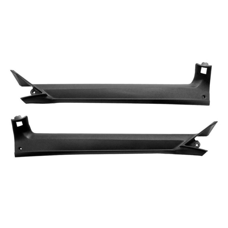 FORD MUSTANG 1969-1970 SPORTSROOF FASTBACK PAIRE DE MONTANTS INTERIEUR PARE BRISE NOIR pillar Moldings black SCOTT DRAKE C9ZZ-63