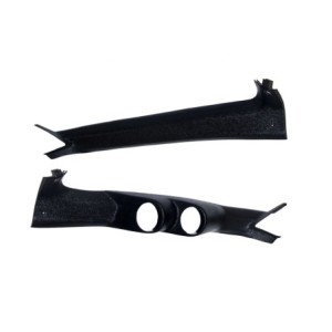 FORD MUSTANG 1969-1970 SPORTSROOF FASTBACK PAIRE DE MONTANTS INTERIEUR PARE BRISE AVEC SUPPORT DE JAUGES Windshield Pillar Moldi