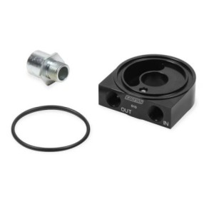 PLAQUE ADAPTATEUR FILTRE A HUILE SANDWICH REFROIDISSEUR Sandwich Filter Adapter Center Post Size 3/4-16 Port Size 3/8 NPT