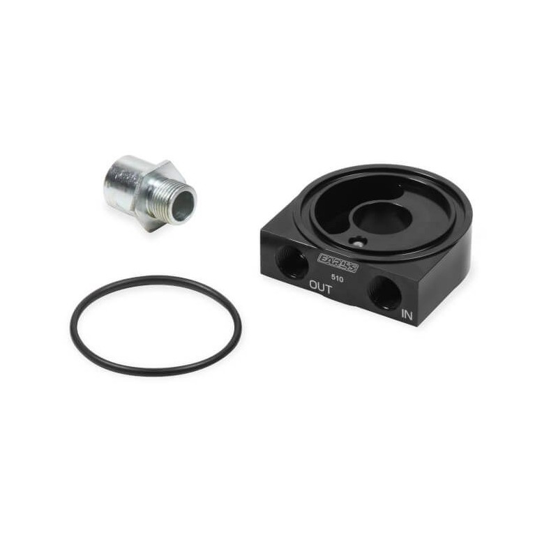 PLAQUE ADAPTATEUR FILTRE A HUILE SANDWICH REFROIDISSEUR Sandwich Filter Adapter Center Post Size 3/4-16 Port Size 3/8 NPT