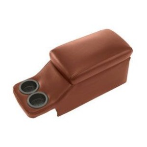 FORD MUSTANG 1964-1966 CONSOLE CENTRALE AVEC PORTE GOBELETS MARRON BRAISE EN APPUI SUR UNE CONSOLE CENTRALE D ORIGINE The saddle
