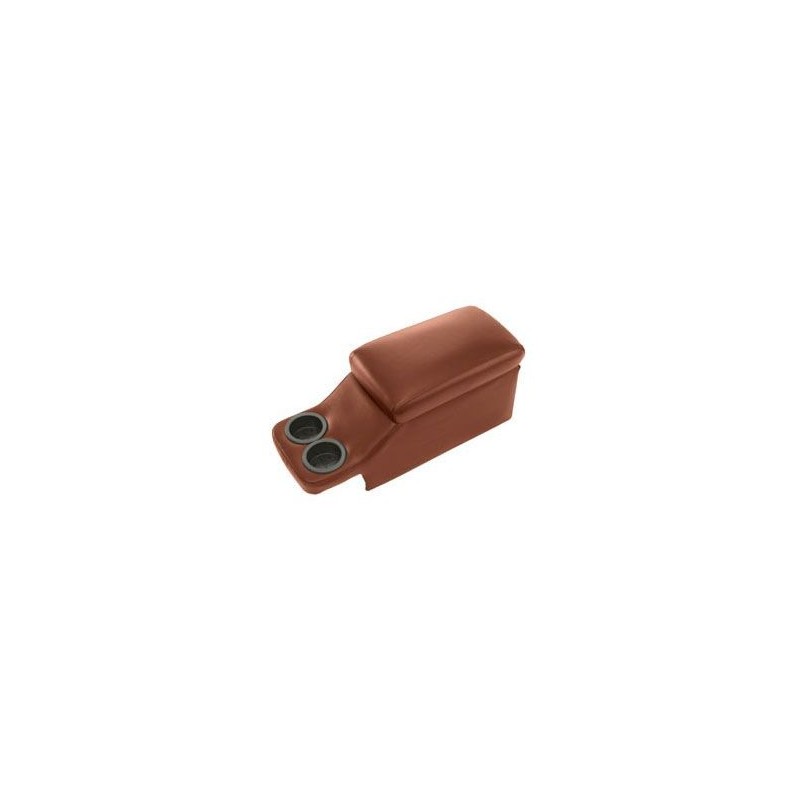 FORD MUSTANG 1964-1966 CONSOLE CENTRALE AVEC PORTE GOBELETS MARRON BRAISE EN APPUI SUR UNE CONSOLE CENTRALE D ORIGINE The saddle