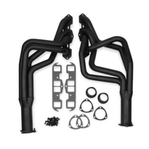 Flowtech Long Tube Header - Black Paint 1968-1974 Oldsmobile Cutlass (not Supreme)/442 350-403ci Standard Headers Primary Tube C
