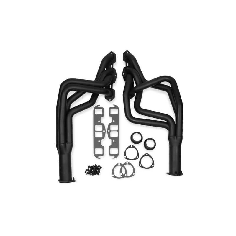 Flowtech Long Tube Header - Black Paint 1968-1974 Oldsmobile Cutlass (not Supreme)/442 350-403ci Standard Headers Primary Tube C