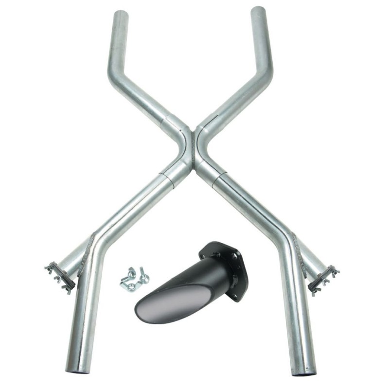 UNIVERSAL CROSS PIPE W/CUT-OUTS 2.5OD Flowtech 53630FLT